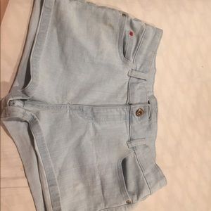 Light blue jean shorts